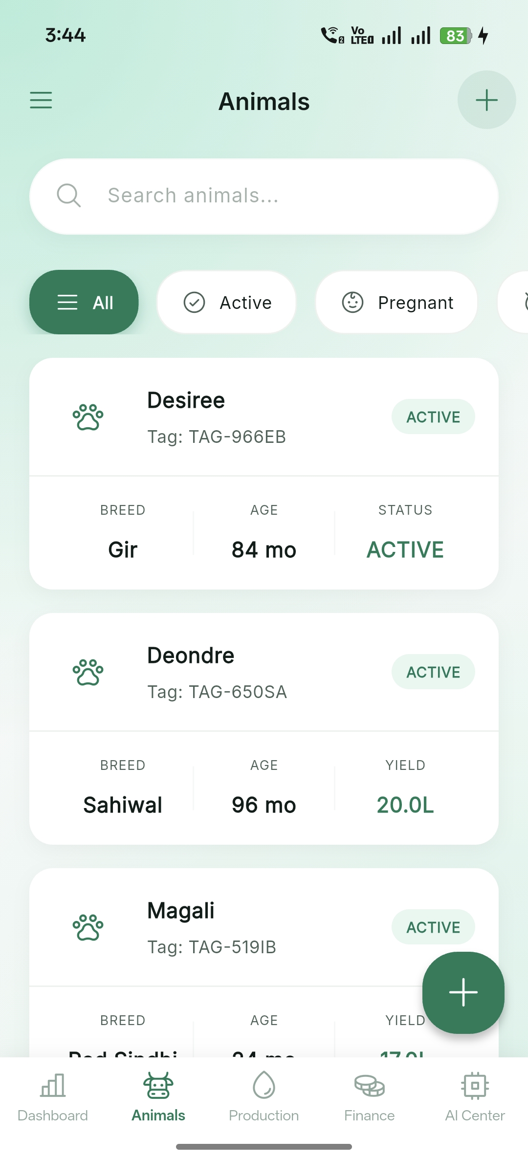Animal List