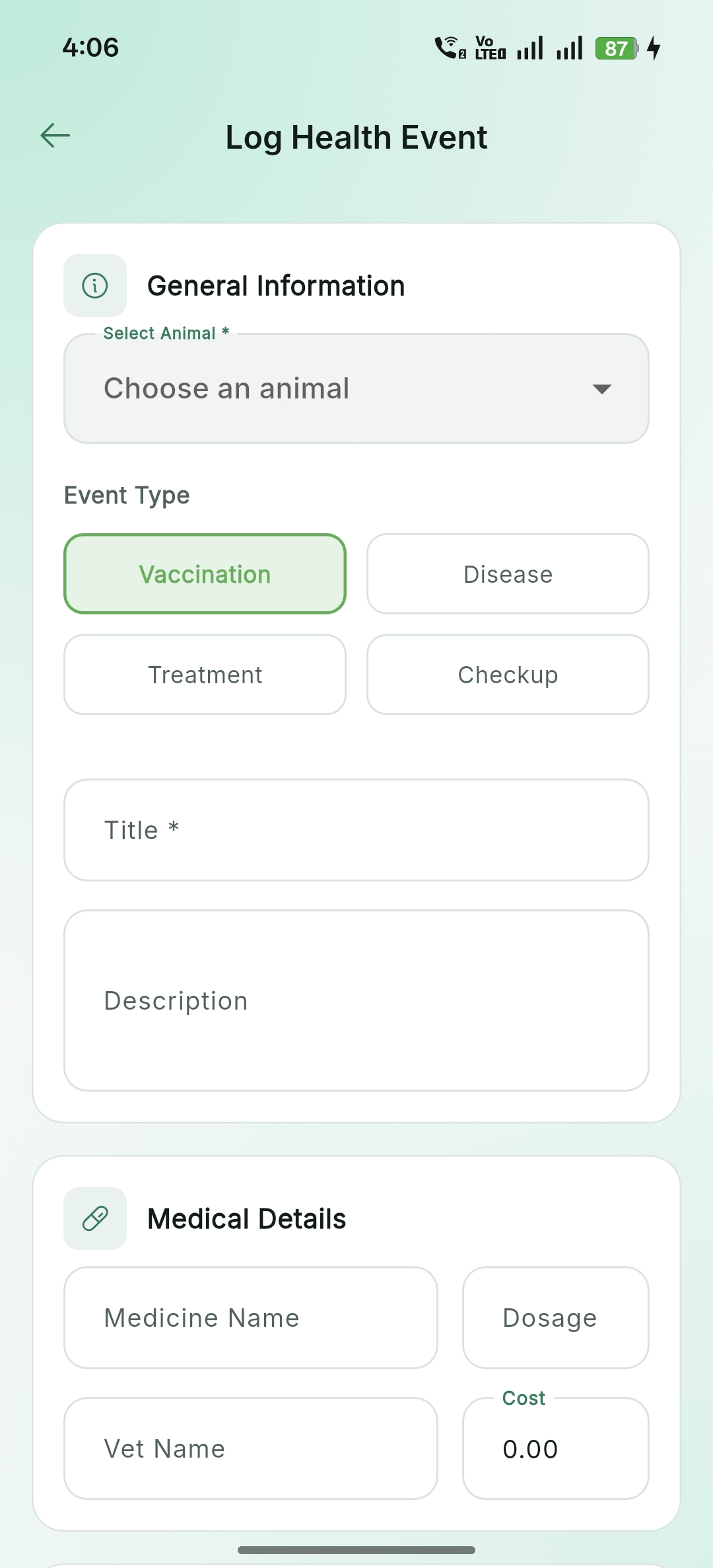 Add Health Record