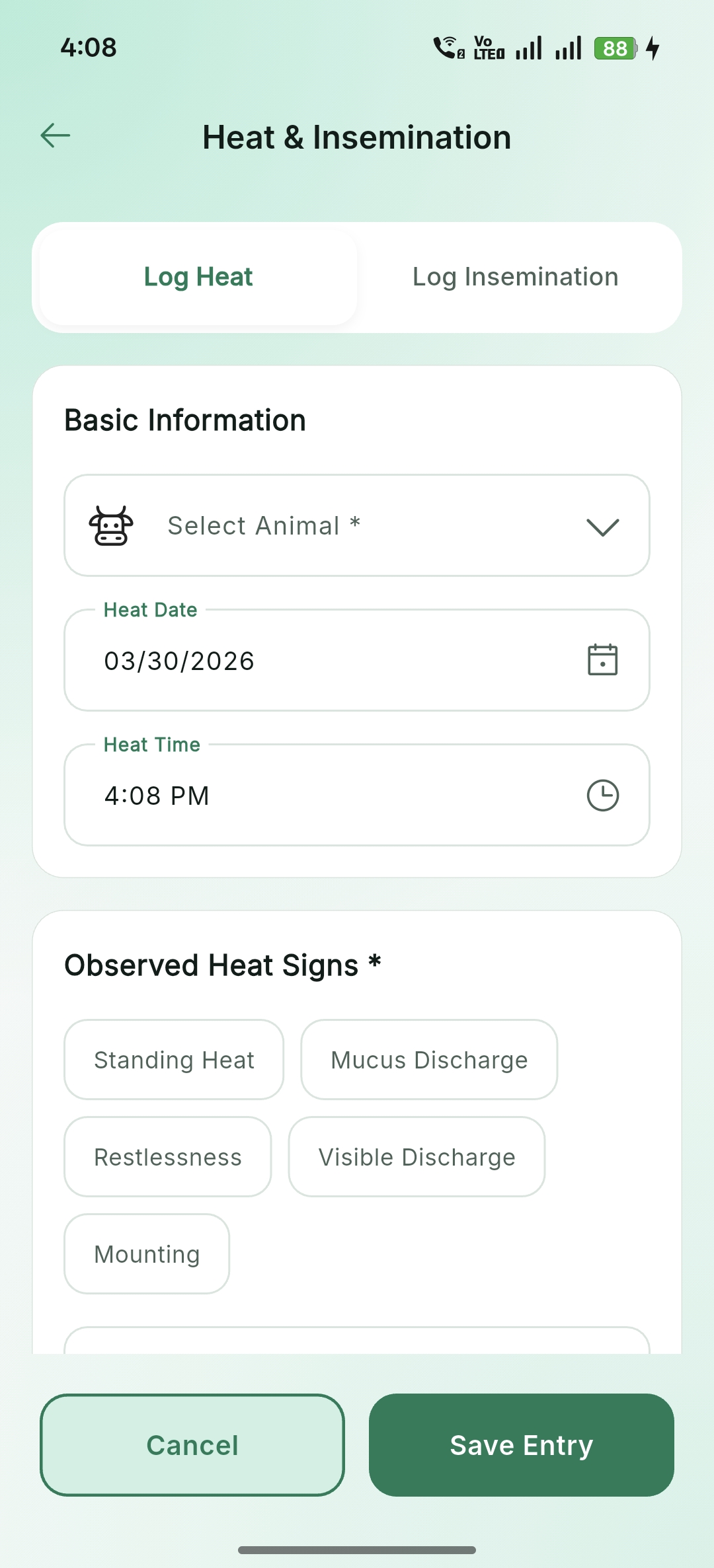 Add Heat Record