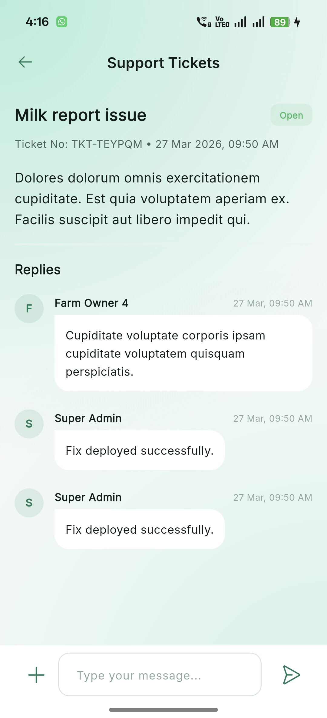 Support Chat