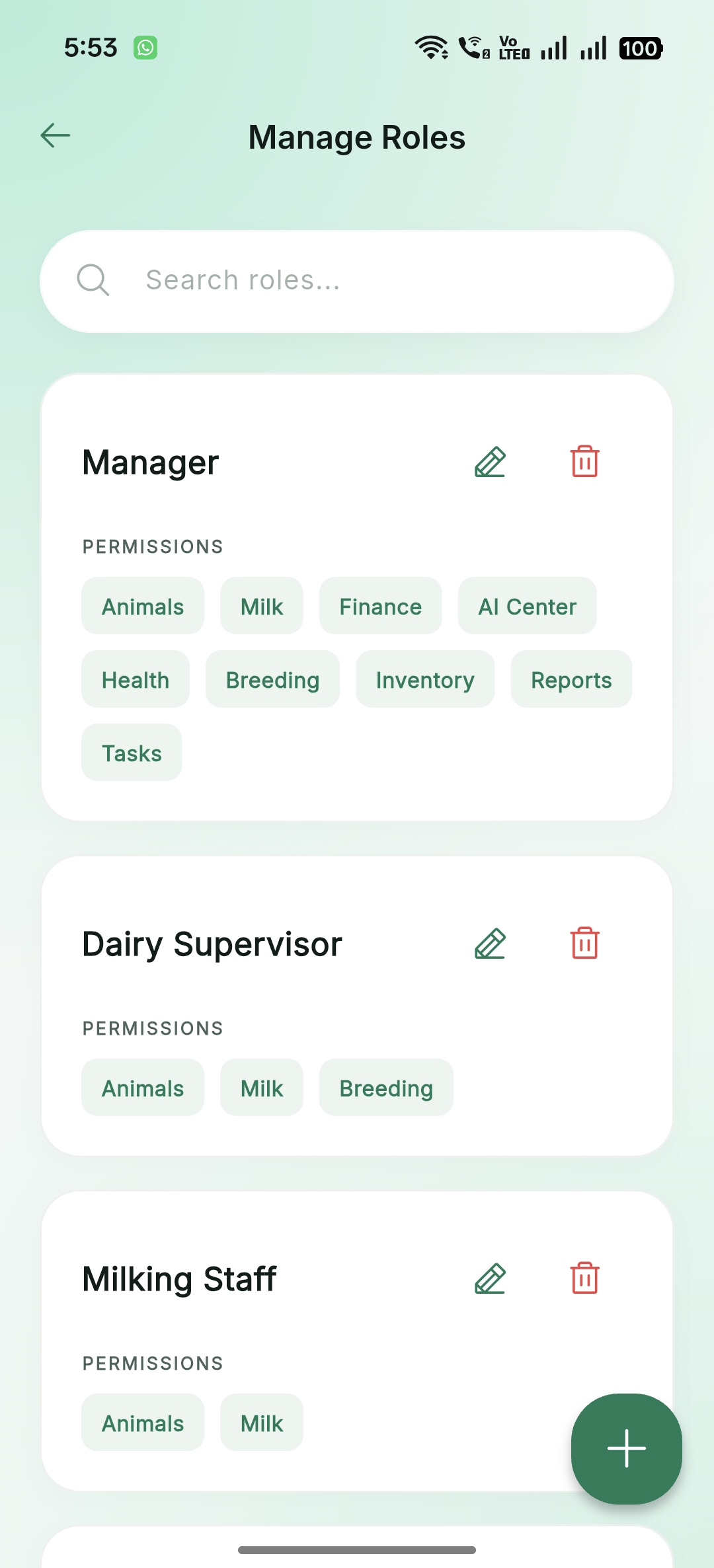 Staff Roles